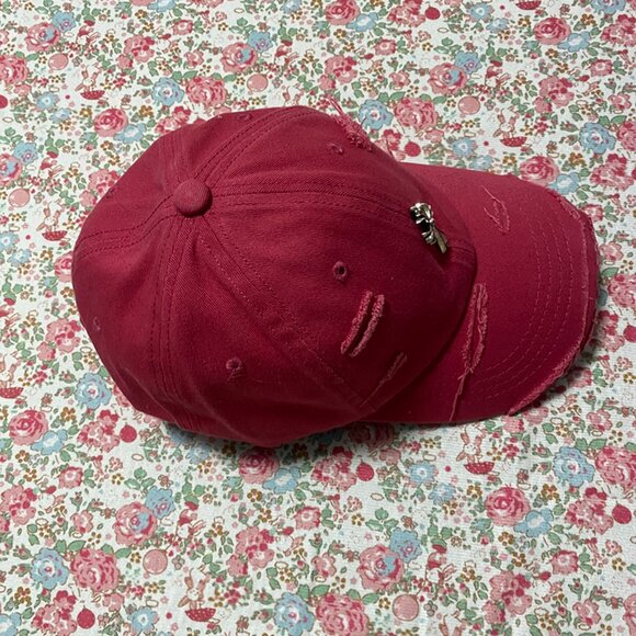 Chrome Heart Cross Logo Torn Edge Baseball Cap - Picture 4 of 7